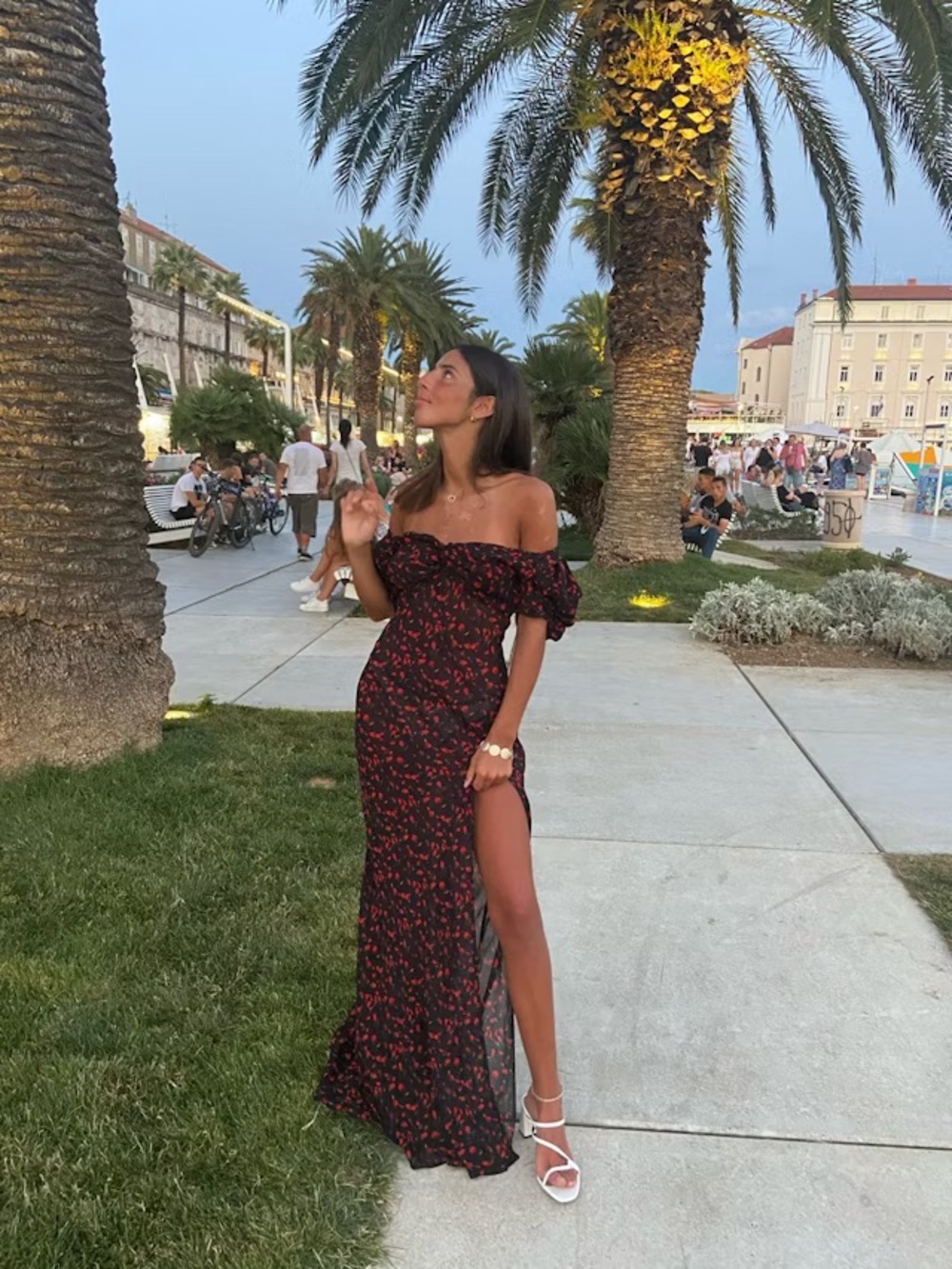 Rat & Boa Magnolia Dress XS Black Red Maxi Cute Floral - Picture 5 of 16